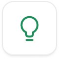 Icon of a light bulb